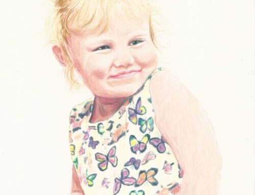 Eva kleurpotloodtekening van een meisje